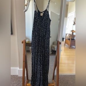 Size 12 Maeve Anthropologie Polka dot wide leg juimpsuit